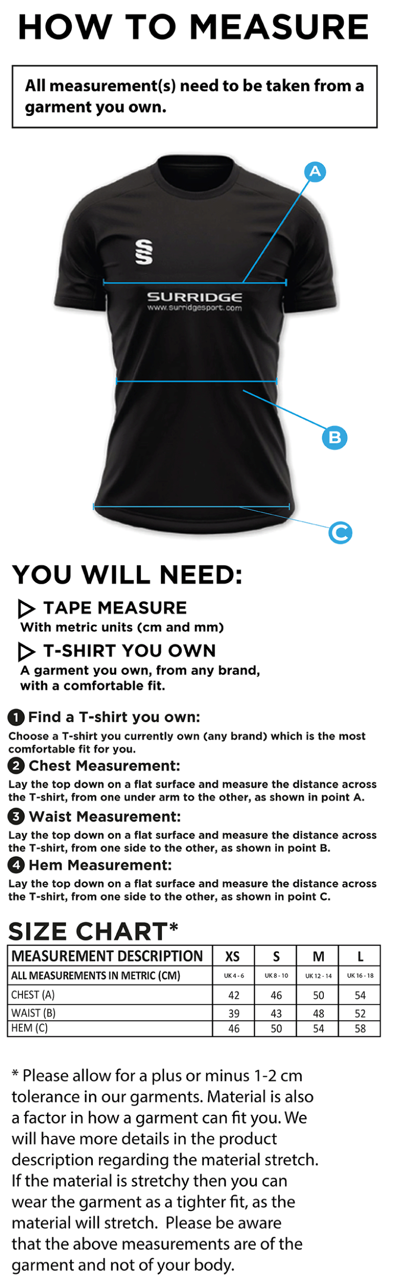 Dual Games Shirt - Women's/Girl's Fit - Size Guide